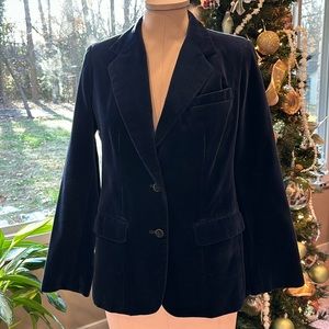 Jantzen VINTAGE Blue Velvet Blazer Size Small